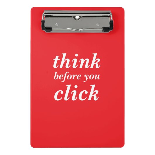 Mini Porte-bloc Create Your Own | think before you click | (Devant)