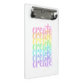 Mini Porte-bloc "Créer" Pastel Rainbow Words (Incliné)