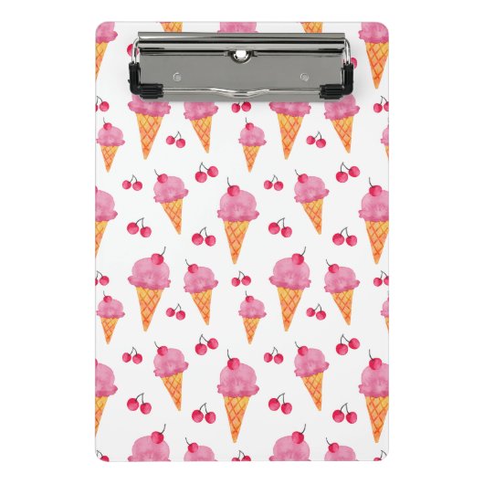 Mini Porte-bloc Crèmes glacées et cerises (Devant)