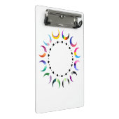 Mini Porte-bloc Crescent Pride Lunes et Coeurs Noirs (Incliné)