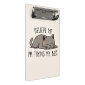 Mini Porte-bloc Crois-moi, j’essaie de faire de mon mieux - Chat c (Incliné)