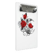 Mini Porte-bloc Croissant mécanique avec roses rouges (Incliné)