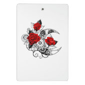 Mini Porte-bloc Croissant mécanique avec roses rouges (Dos)