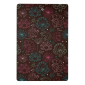 Mini Porte-bloc cru de papier peint de l'Inde de fleur de paon (Dos)