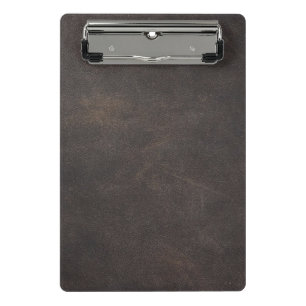 Mini Porte-bloc Cuir gris