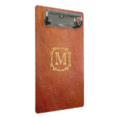 Mini Porte-bloc Cuir personnalisé de Faux de monogramme (Incliné)