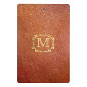 Mini Porte-bloc Cuir personnalisé de Faux de monogramme (Dos)