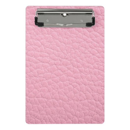 Mini Porte-bloc Cuir rose (Devant)