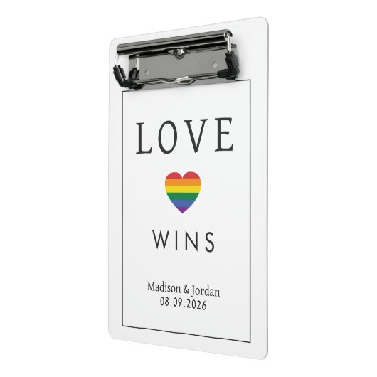 Mini Porte-bloc Custom Names / Text Rainbow LOVE (Angle2)