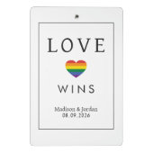 Mini Porte-bloc Custom Names / Text Rainbow LOVE (Dos)