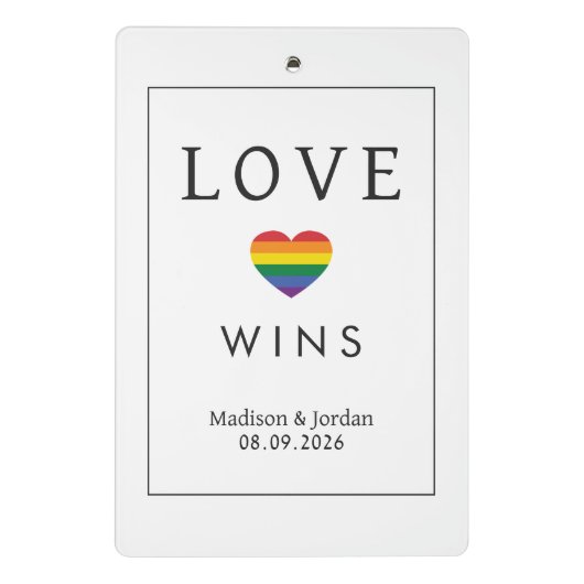 Mini Porte-bloc Custom Names / Text Rainbow LOVE (Dos)