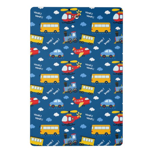 Mini Porte-bloc Cute Cartoon Vehicles Pattern (Dos)