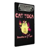 Mini Porte-bloc Cute Cat Yoga - "Respirer, Purr Out" (Incliné)