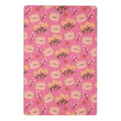 Mini Porte-bloc Cute Chat et Fleurs (Dos)