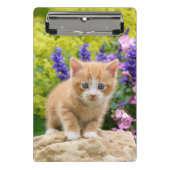 Mini Porte-bloc Cute Ginger Chat Kitten Flowery Portrait sur (Devant)