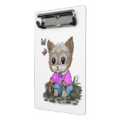 Mini Porte-bloc Cute Kitty Chat et Papillon (Angle2)