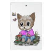 Mini Porte-bloc Cute Kitty Chat et Papillon (Dos)
