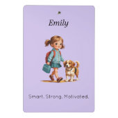 Mini Porte-bloc Cute School Clipboard – Custom Name (Dos)