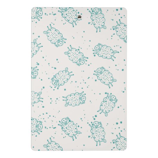 Mini Porte-bloc Cute Sheep – Whimsical Seamless Pattern (Dos)