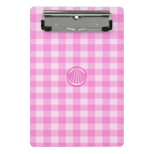 Mini Porte-bloc Damas rose avec coquillage-