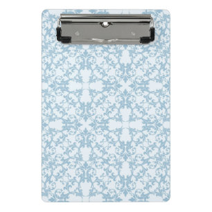 Mini Porte-bloc Damassé bleu-clair