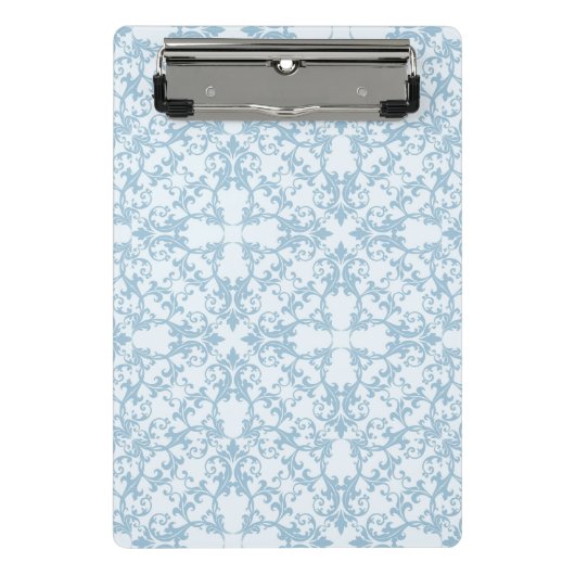 Mini Porte-bloc Damassé bleu-clair (Devant)
