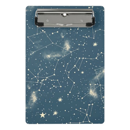 Mini Porte-bloc Dark Academia Navy Ivory Moon Constellation Chart (Devant)