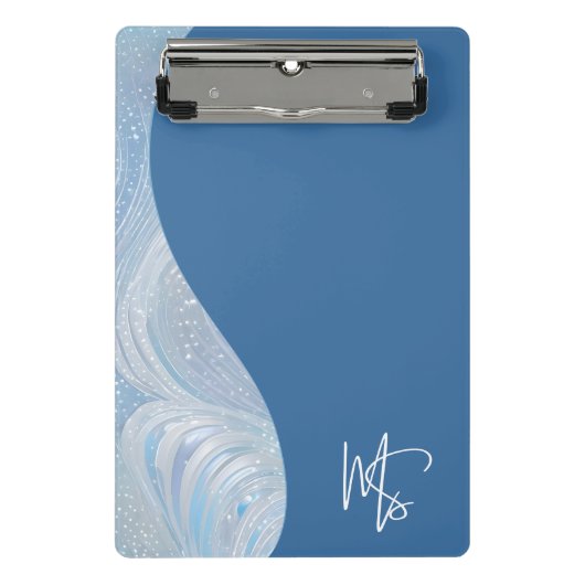 Mini Porte-bloc Dégradé bleu iridescent de luxe (Devant)