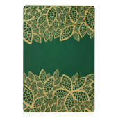 Mini Porte-bloc Dentelle d'or de feuille sur l'arrière - plan vert (Dos)