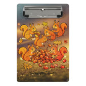 Mini Porte-bloc "Des écureuils gais ramassent des noix" (Devant)