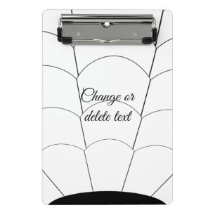 Mini Porte-bloc Design Coquille Art Déco Noir Et Blanc