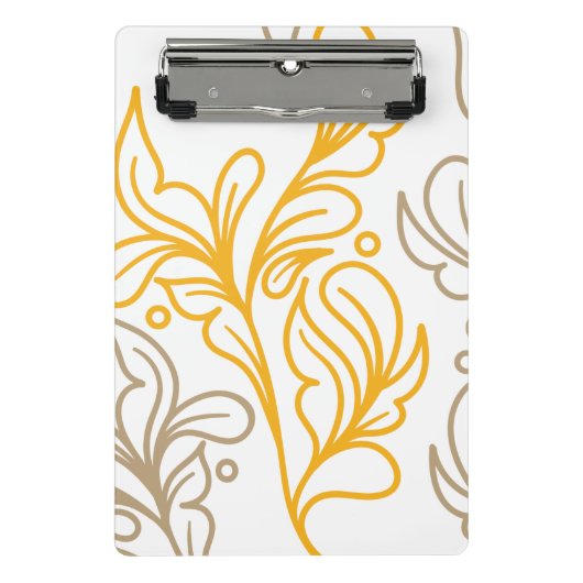 Mini Porte-bloc Design en feuille Boho d'or (Devant)