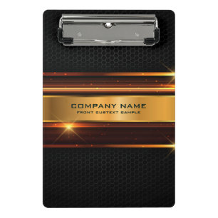 Mini Porte-bloc Design géométrique élégant en métal noir et or