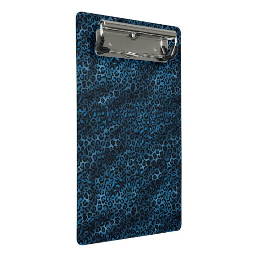 Mini Porte-bloc Design Leopard bleu et or série 3 (Incliné)