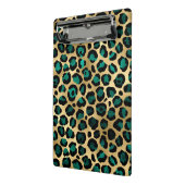 Mini Porte-bloc Design turquoise et Gold Leopard Series 14 (Angle2)