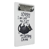 Mini Porte-bloc Désolé, je suis en retard - Règles pour chats ! (Incliné)