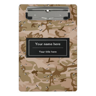 Mini Porte-bloc Dessert Camouflage Avec Cailloux, Militaire, Armée
