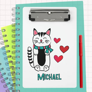 Mini Porte-bloc Dessin animé de chat drôle personnalisé pour la re