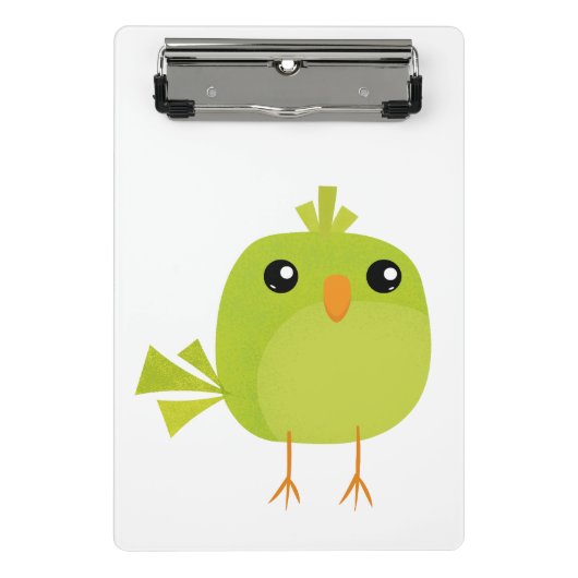 Mini Porte-bloc Dessin animé d'oiseau vert (Devant)