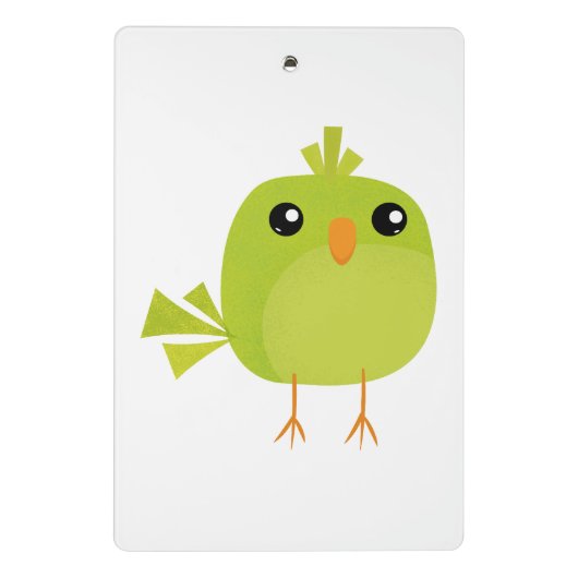 Mini Porte-bloc Dessin d'oiseau vert (Dos)
