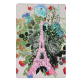 Mini Porte-bloc Diamants roses Tour Eiffel (Dos)