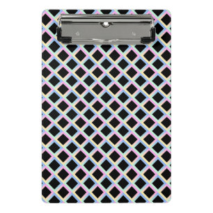 Mini Porte-bloc Diamants symétriques noirs avec cadres de dégradé