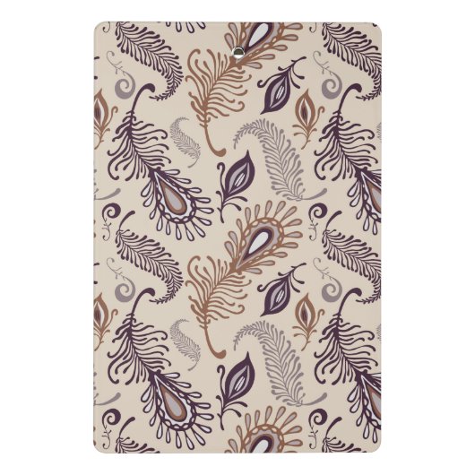 Mini Porte-bloc Divers motif de plume (Dos)