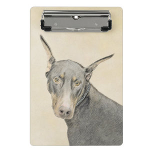 Mini Porte-bloc Doberman Pinscher Peinture - Art Chien original