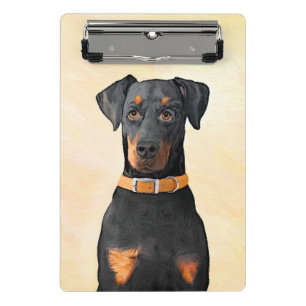 Mini Porte-bloc Doberman Pinscher Peinture non découpée Art origin