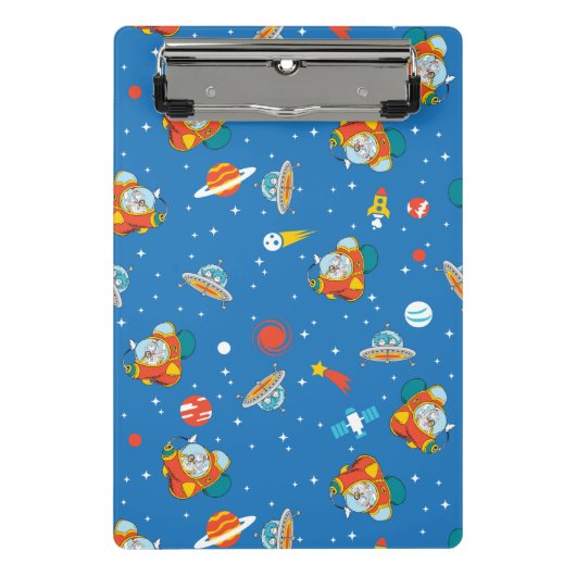 Mini Porte-bloc Dr Seuss | Chat dans le Motif spatial Casquette (Devant)