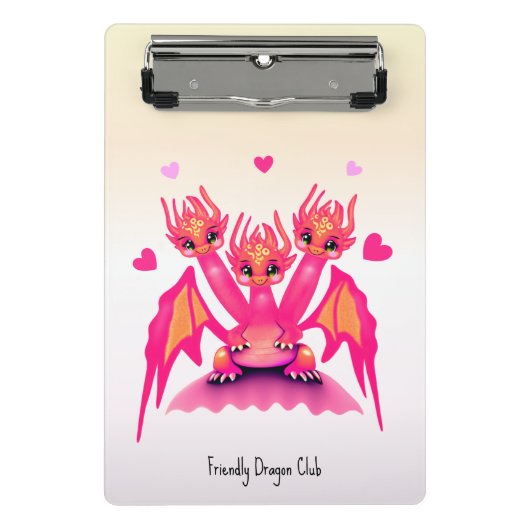 Mini Porte-bloc Dragons roses (Devant)