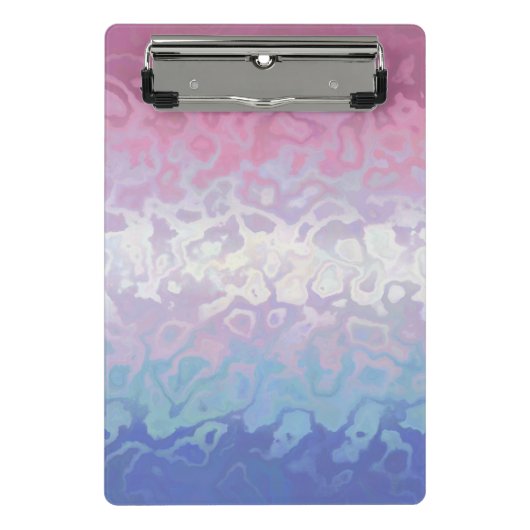 Mini Porte-bloc Drapeau de fierté bigender tripant ondoyant funky (Devant)