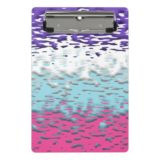 Mini Porte-bloc Drapeau de fierté multisexuel funky trippy ondulé (Devant)