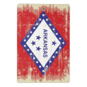Mini Porte-bloc Drapeau de grunge de l'Arkansas (Dos)